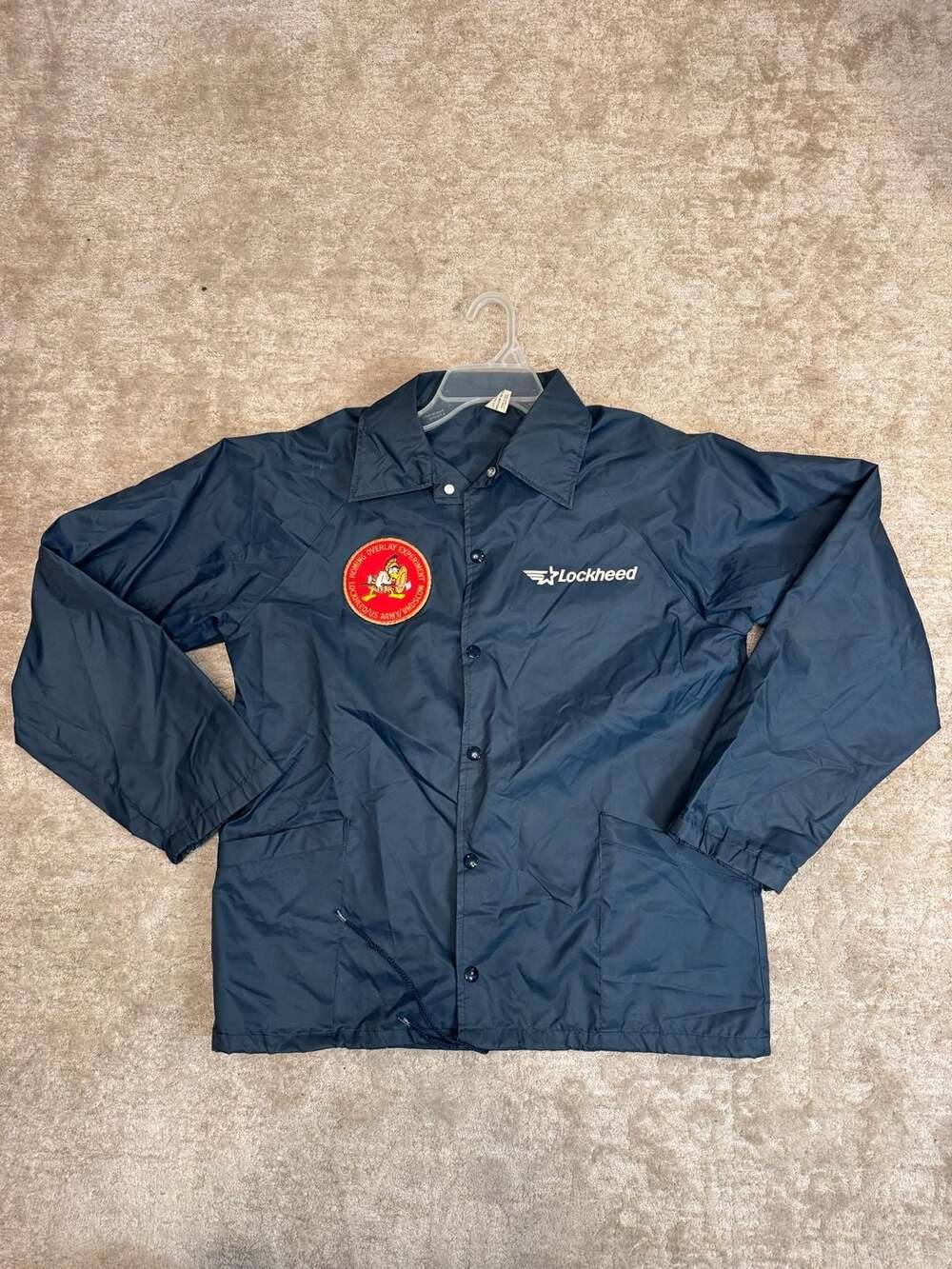 Vintage Lockheed Homing Overlay Experiment US Army BMDSCOM Nylon Coach Jacket